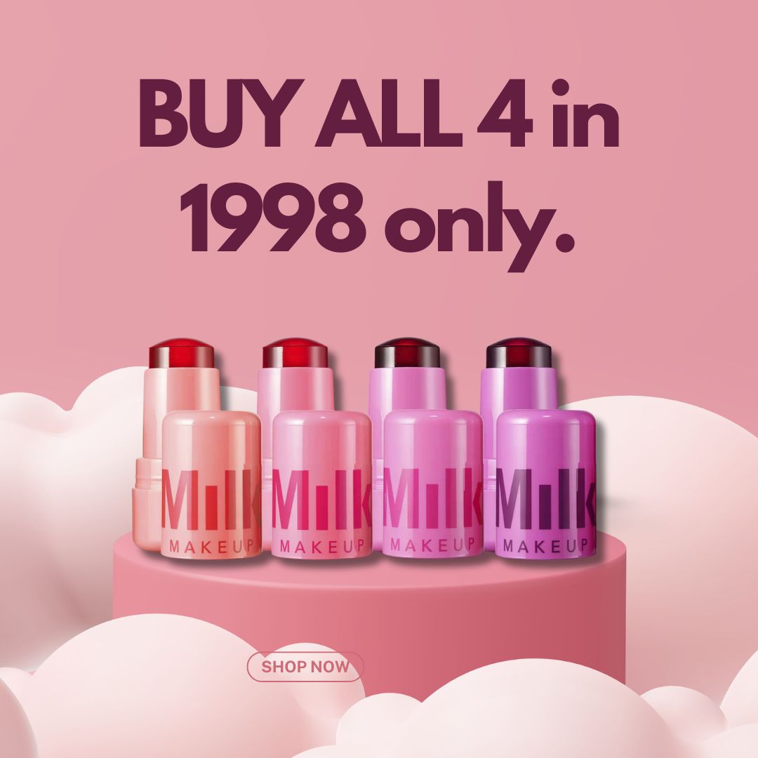 Milk Makeup Jelly Tint pack of 4 colorful lip and cheek tints in clear tubes