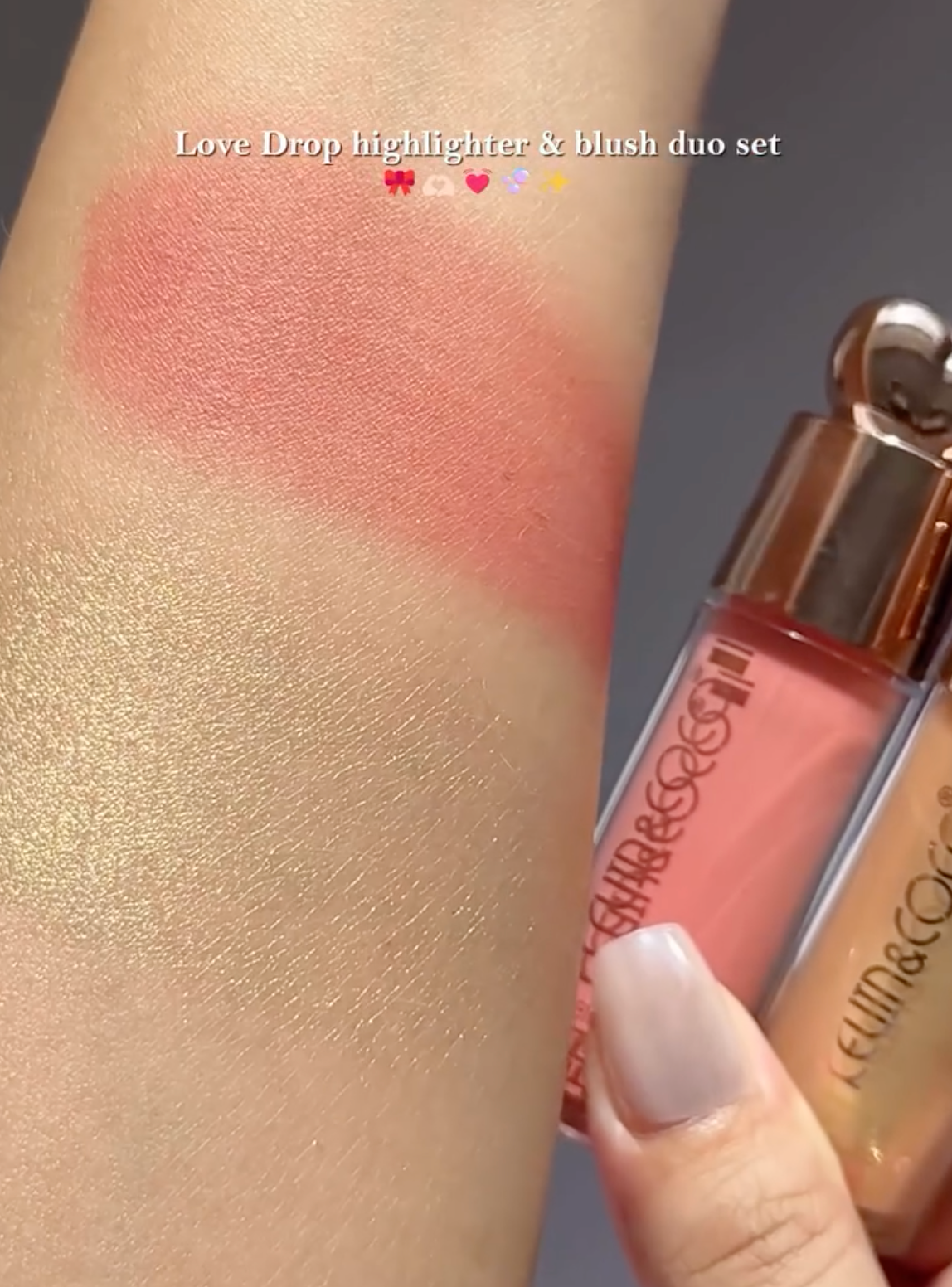 Kevin & Coco Liquid Highlighter, liquid blush and Brush Set