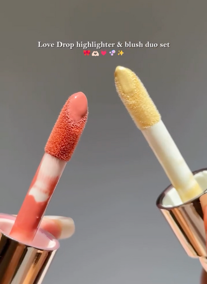 Kevin & Coco Liquid Highlighter, liquid blush and Brush Set