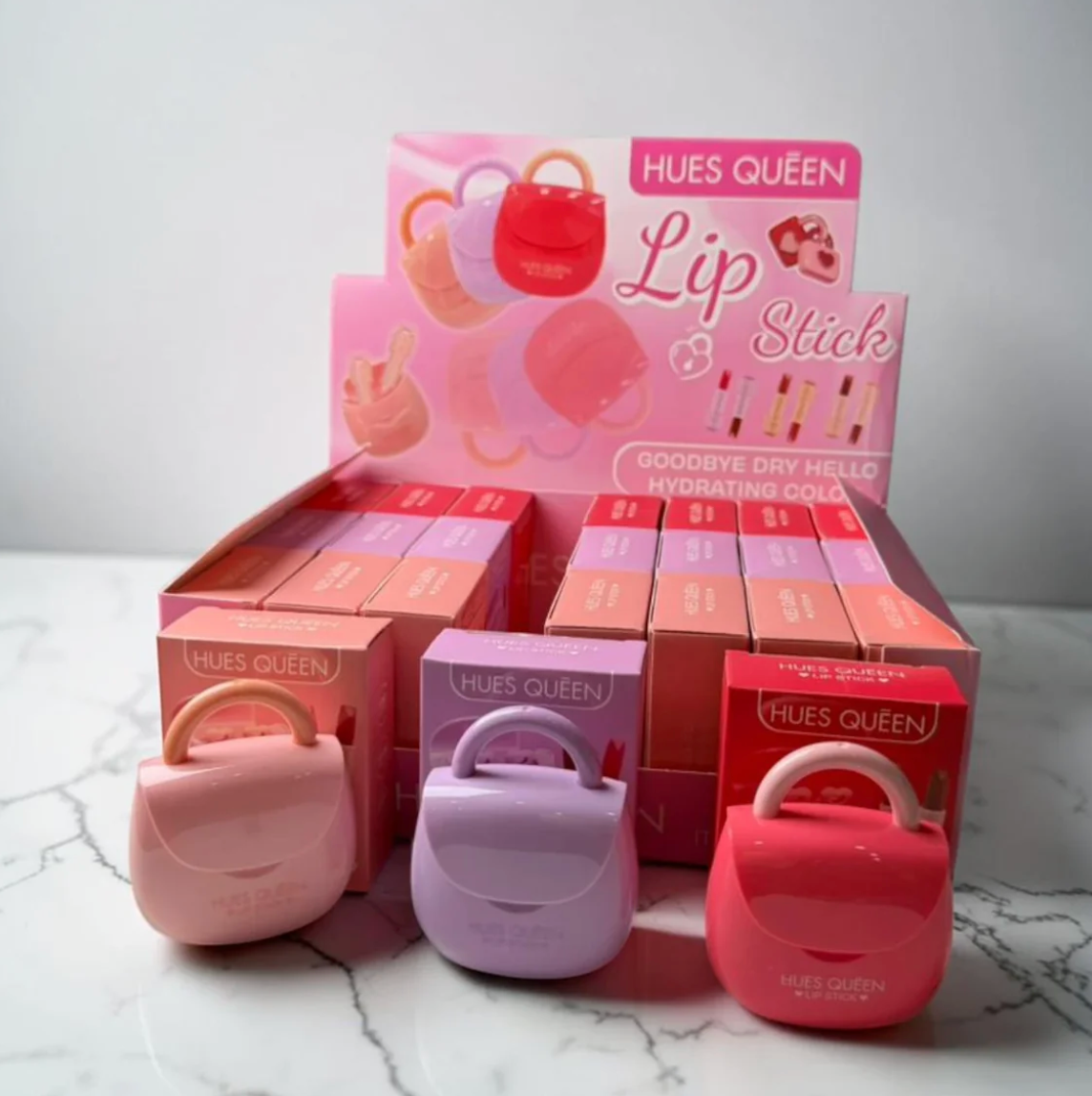 Hues Queen Bag Shape Hydrating Lipstick — 3 Shades