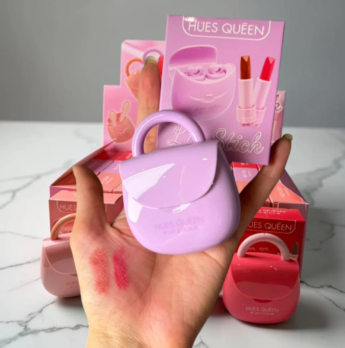 Hues Queen Bag Shape Hydrating Lipstick — 3 Shades