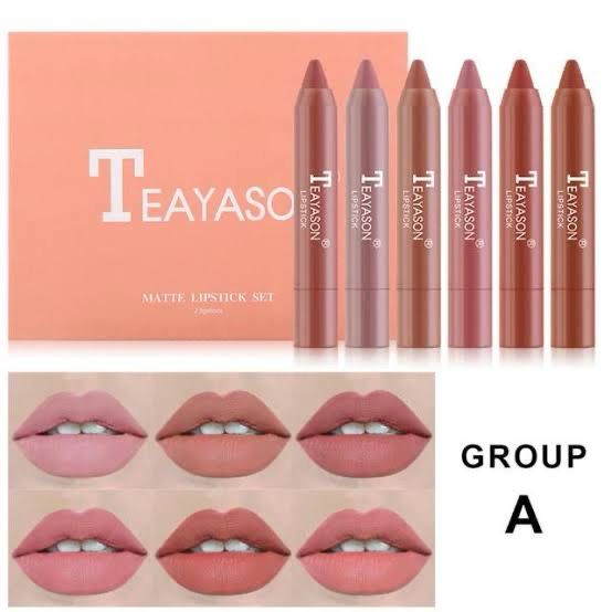 Teayason trendy lipstick set with six vibrant shades and free delivery