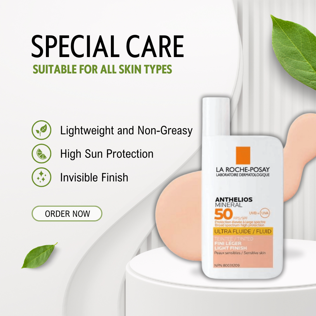 La Roche-Posay Anthelios Ultra-Light Invisible Fluid SPF 50 - Buy Now Pakistan
