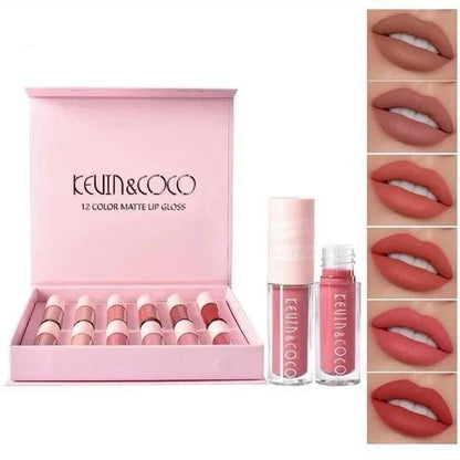 Kevin & Coco | 12-Color Lipgloss Set – High-Shine, Hydrating Glosses for Every Look