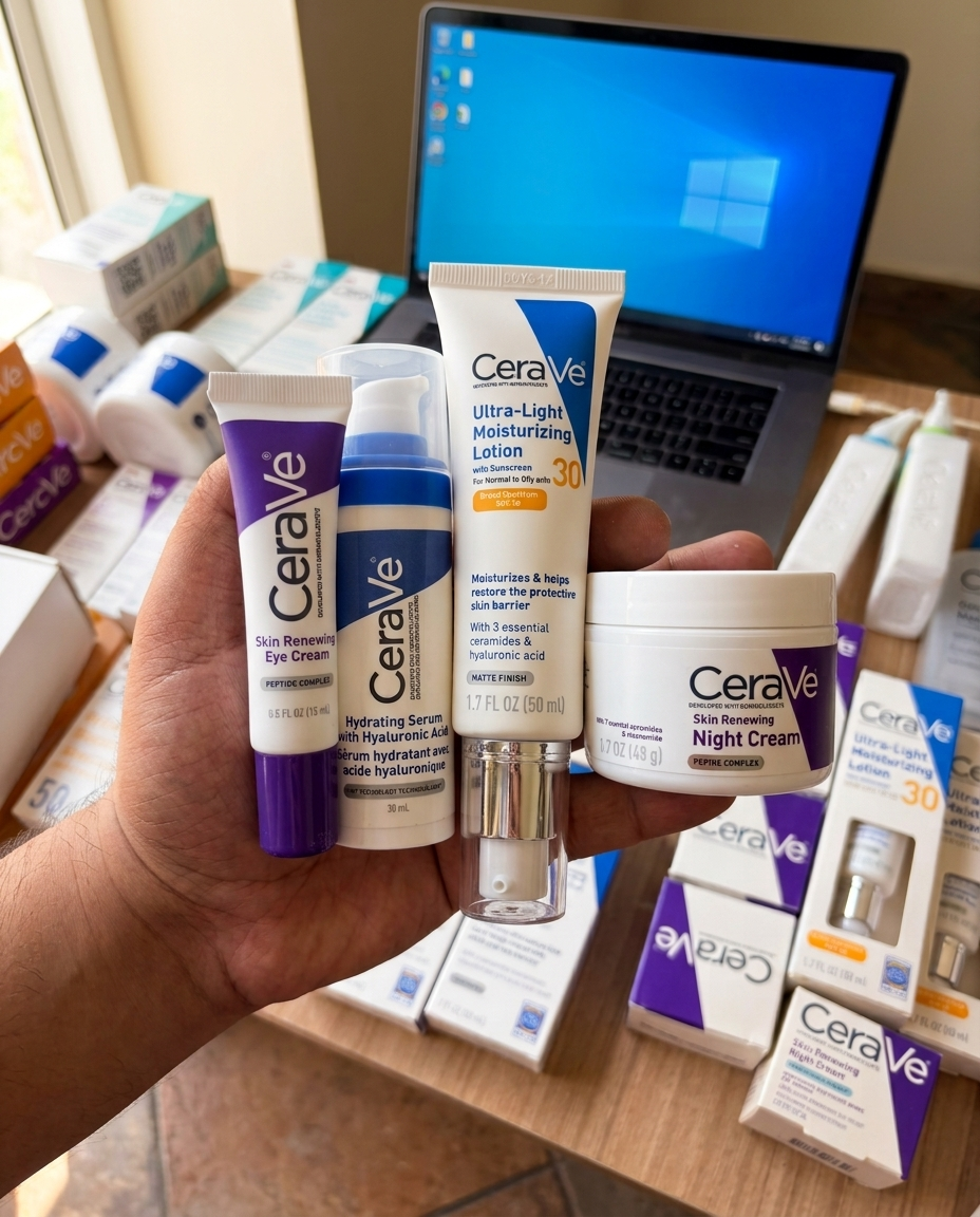 CeraVe 4-in-1 Anti-Aging Routine Set – 100% Authentic