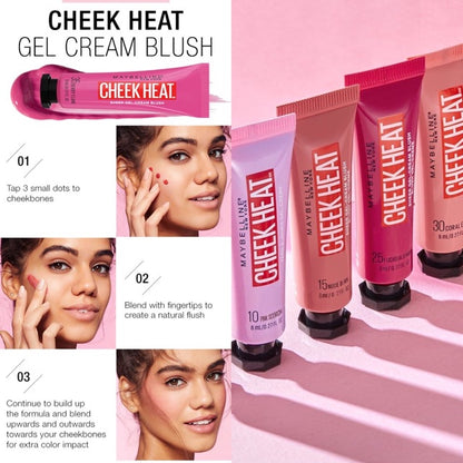 Warda Beauty | Cheek Heat Dheer Gel-Cream Blush -  Available in 12 Shades