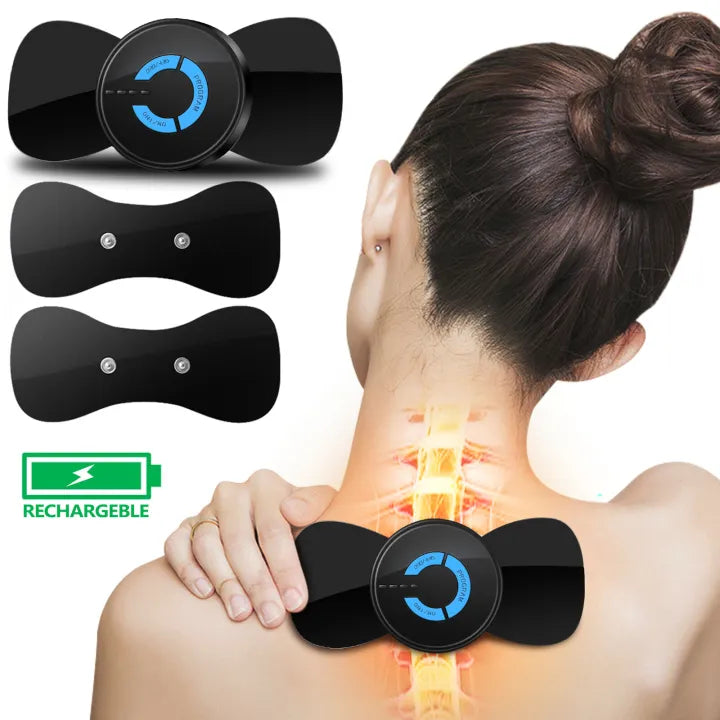 Portable EMS mini massager device for muscle stimulation and relaxation