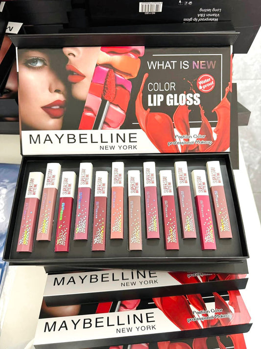 Maybelline New York Believe 12 PCS Color Matte Lip Gloss - Buy Now Pakistan