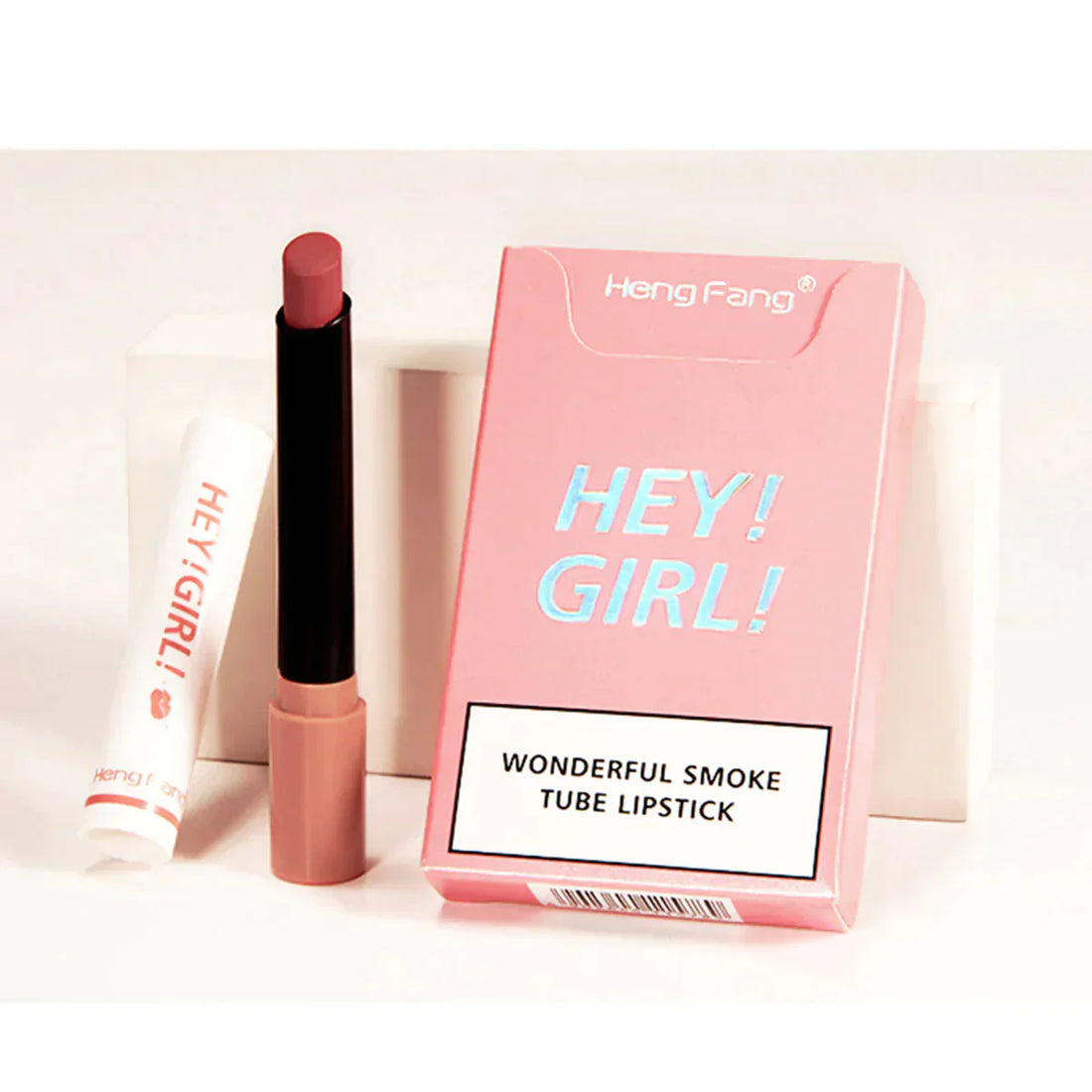 Pack of 4 HEY GIRL matte lipsticks in soft tube packaging for long-lasting wear