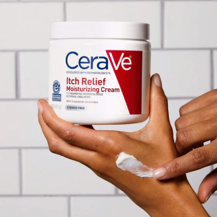 CeraVe Itch Relief Moisturising Cream for fast, long-lasting itch relief and hydration