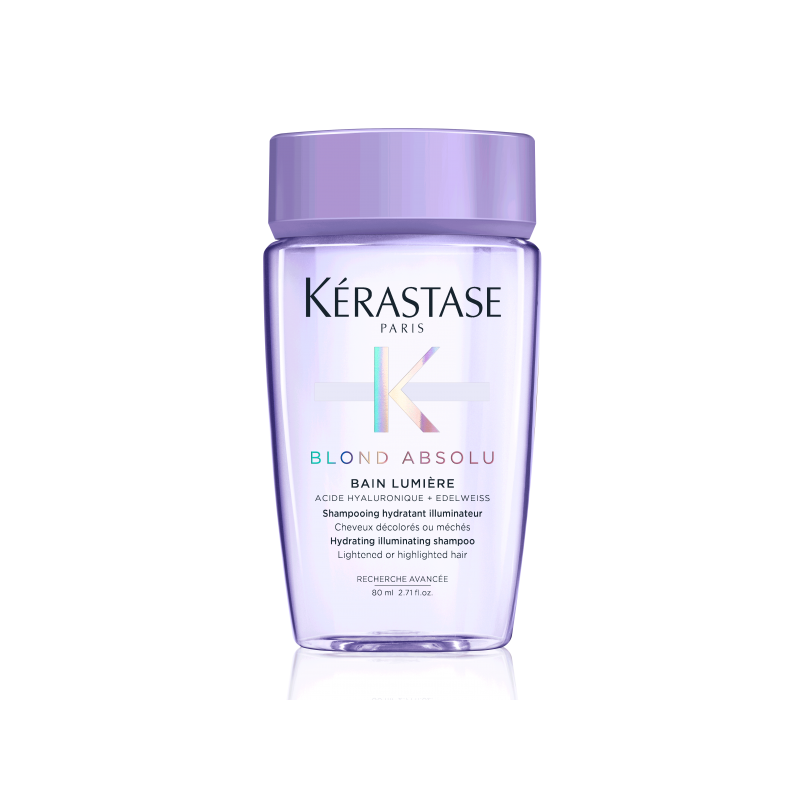 KERASTASE Blond Absolu Bain Lumière 80ml hydrating shampoo for bleached and highlighted hair with hyaluronic acid and Edelweiss flower