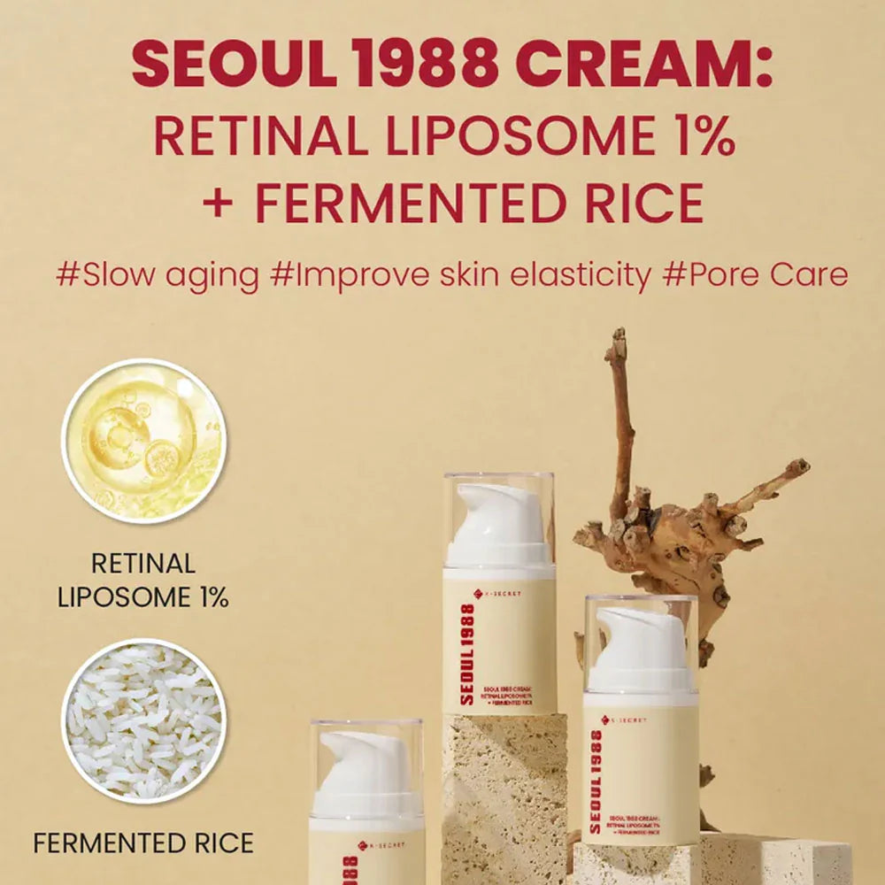 K - SECRET SEOUL 1988 Cream : Retinal Liposome 1% + Fermented Rice 50ml