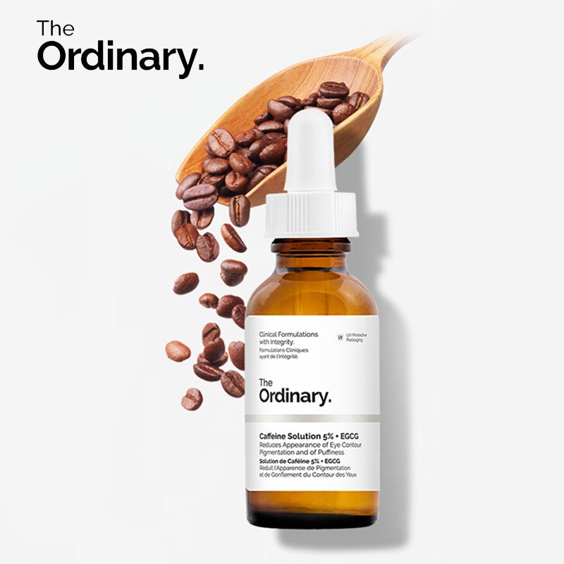 The Ordinary Caffeine Solution eye serum reducing puffiness and dark circles with caffeine and EGCG