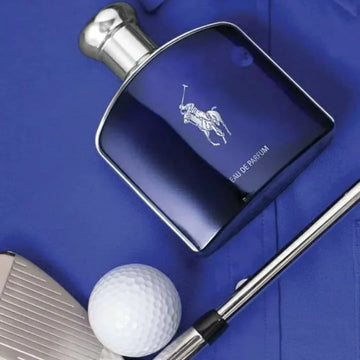 Ralph Lauren Polo Blue Eau de Parfum 125ml deep blue bottle with silver Polo Pony logo