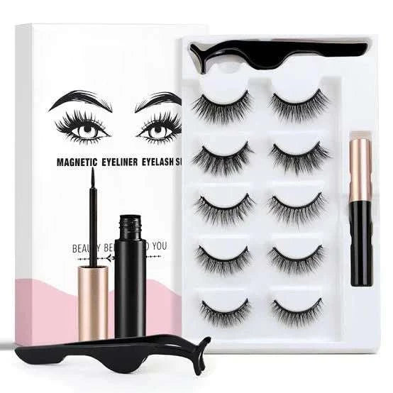 Magnetic Eyeliner Eyelash Suit kit with magnetic eyeliner and lashes for easy application