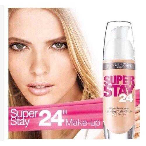 Maybelline Superstay 24H full coverage foundation with SPF 19 for all-day flawless skin
