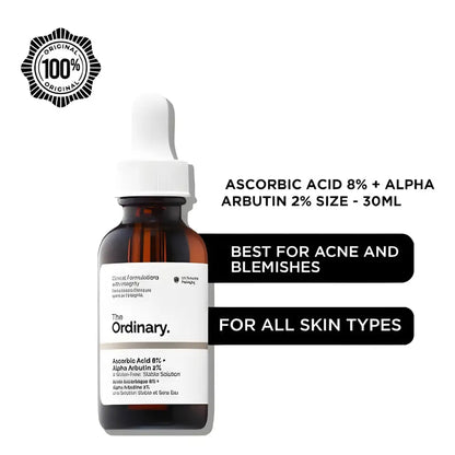 The ordinary 100% ascorbic acid 8% alpha arbutin 2%