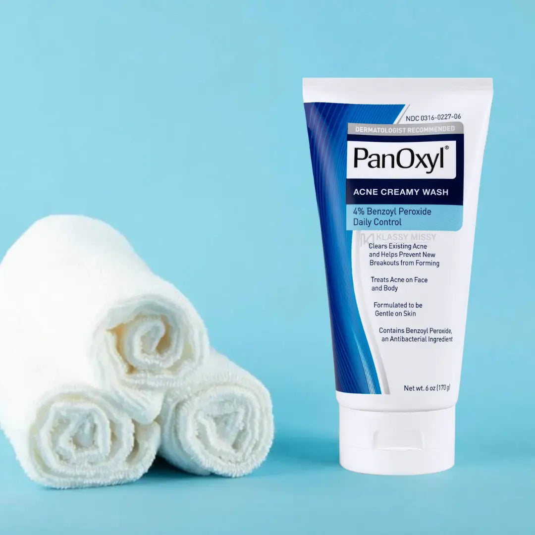 PanOxyl acne foaming wash with 4% benzoyl peroxide for clear skin