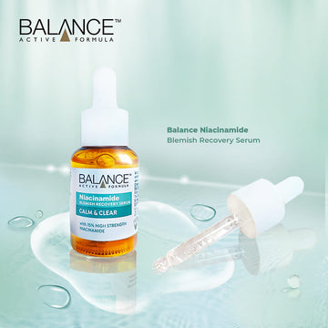 Balance Active Formula Niacinamide Serum 30ml bottle for blemish recovery and improved skin tone
